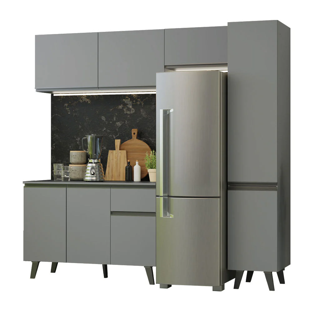 Combo Completo de Cocina 220 cm Gris Nice Madesa 03 - Image 3
