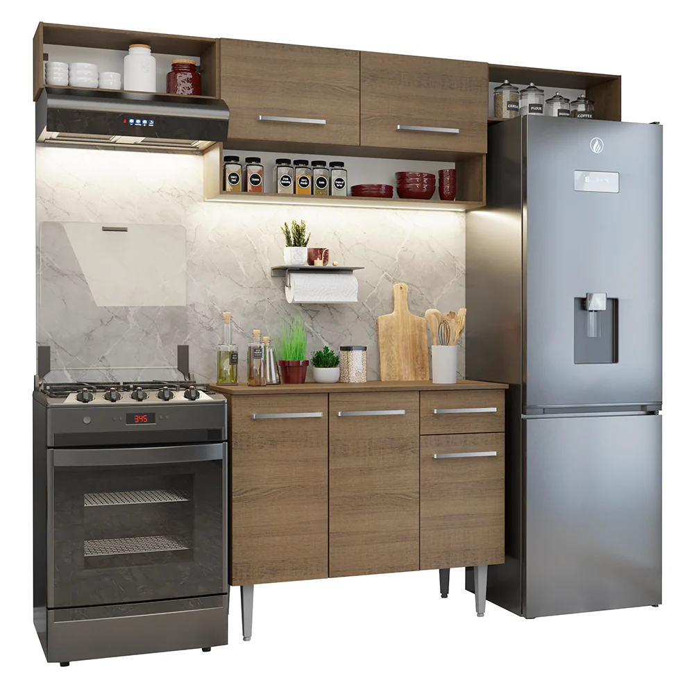 Combo completo de Cocina 225cm Marrón Emilly 01 - Image 3