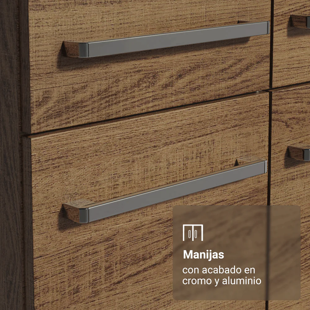 Combo completo de Cocina 225cm Marrón/Gris Emilly 01 - Image 6