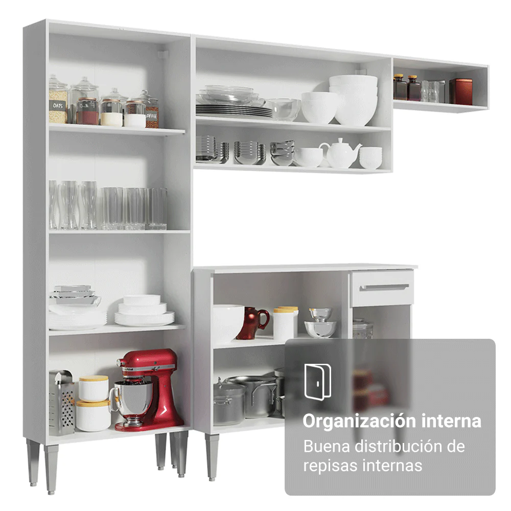 Combo completo de Cocina 229 cm 1 Cajón 9 Puertas Emilly Blanco - Image 8