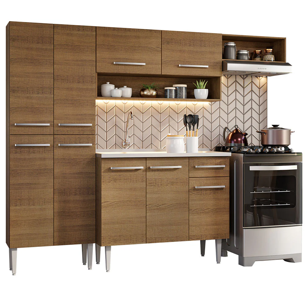 Combo completo de Cocina 229cm Con Bacha Emilly Madesa 12 - Image 3