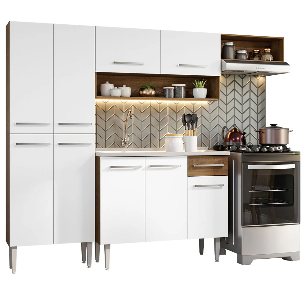 Combo completo de Cocina 229cm Con Bacha Emilly Madesa 12 - Image 3