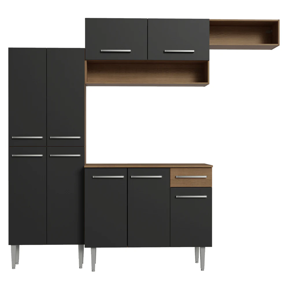 Combo completo de Cocina 229cm Marrón/Negro Emilly 18 - Image 4