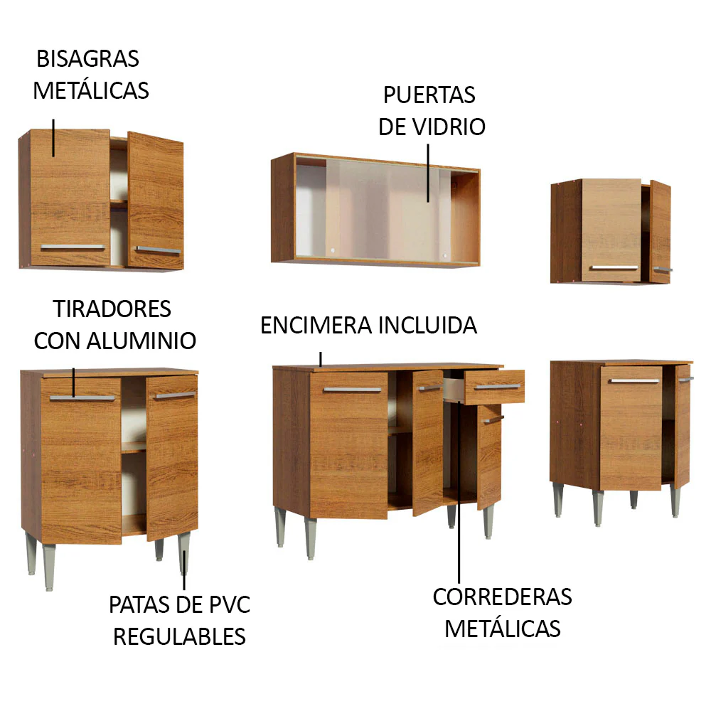 Combo completo de Cocina 233cm Emilly Wind Madesa 02 - Image 4