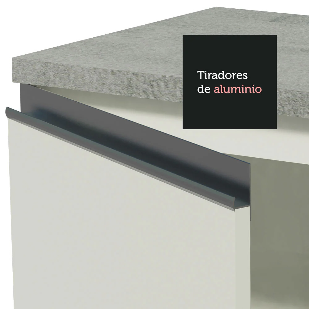 Combo completo de Cocina 240 cm Blanco Glamy Madesa 09 - Image 5