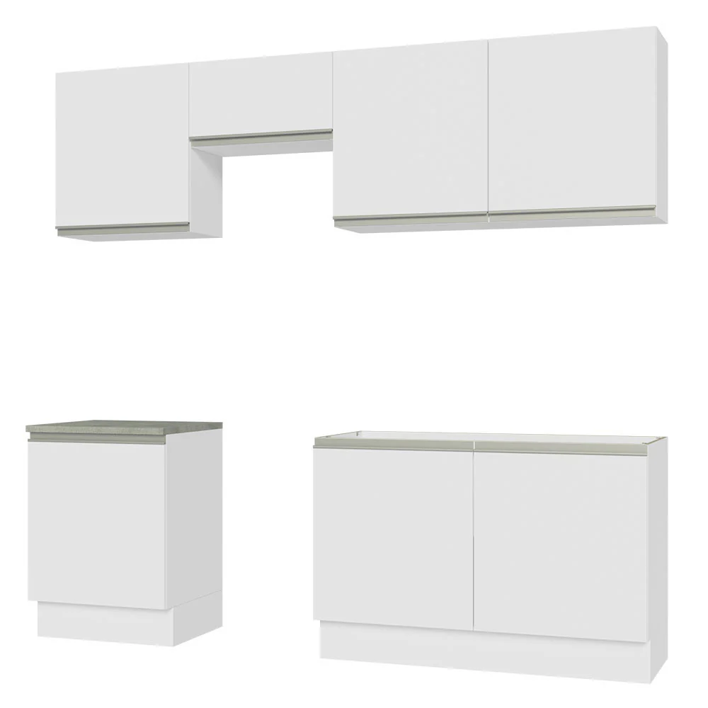 Combo completo de Cocina 240 cm Blanco Glamy Madesa 09 - Image 7