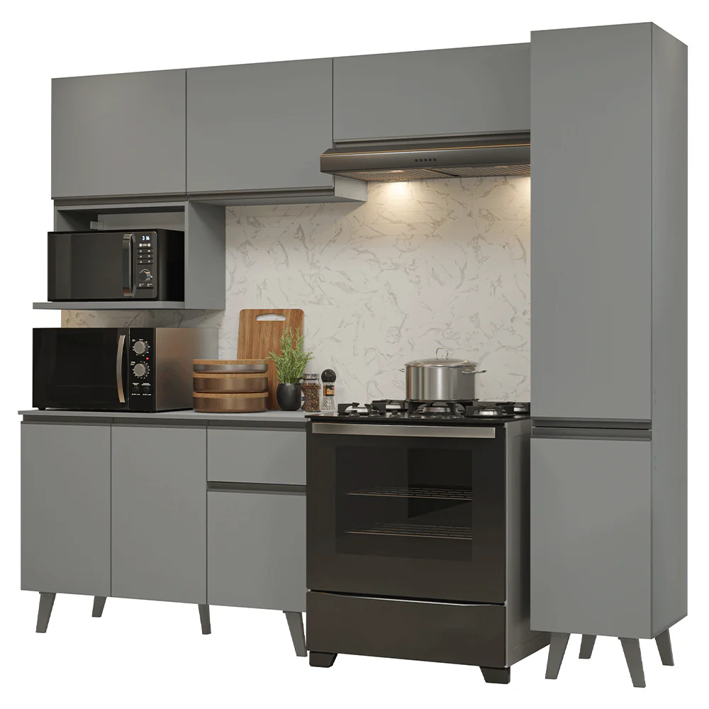 Combo completo de Cocina 240 cm Gris Nice Madesa 08 - Image 3