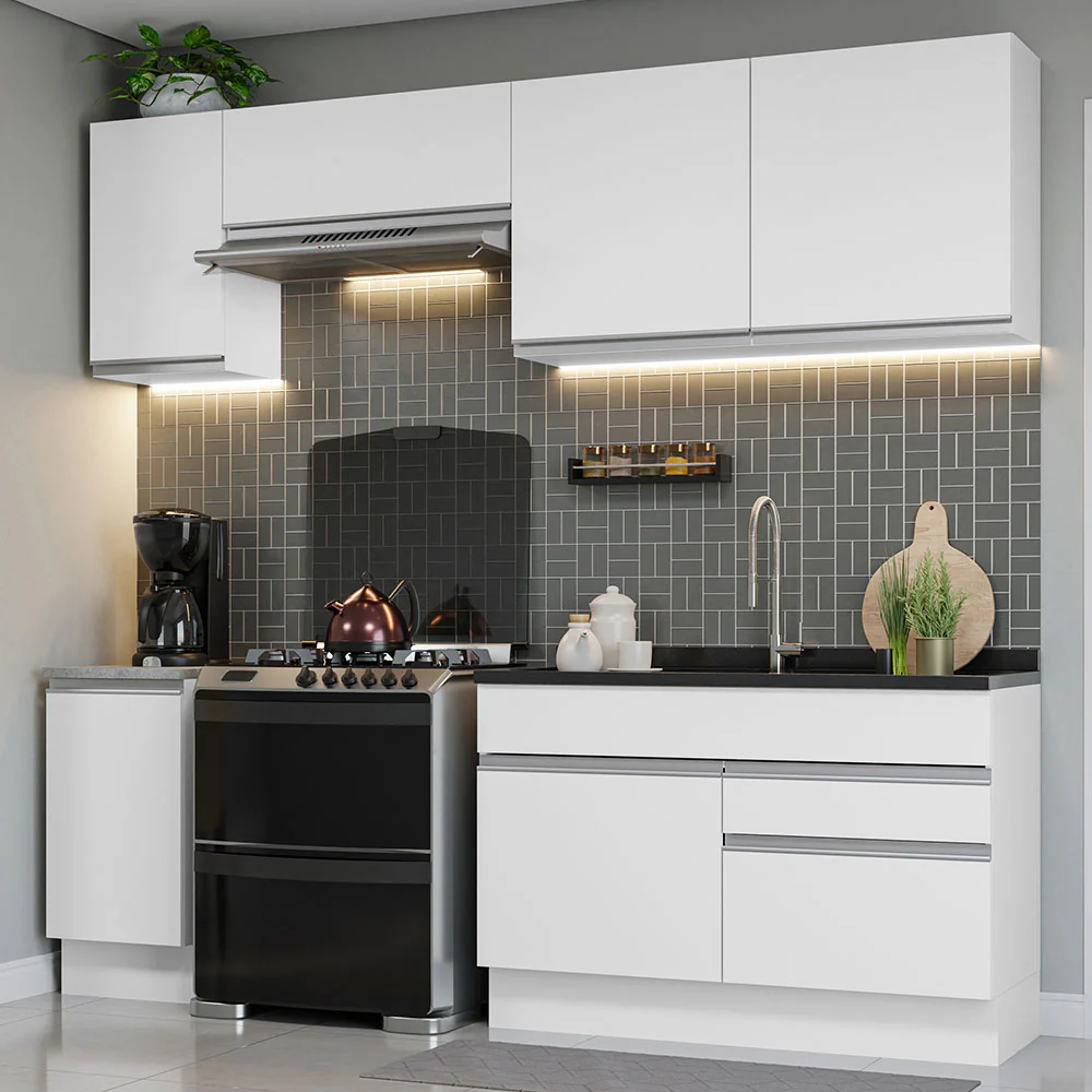 Combo completo de Cocina 240cm Blanco Glamy 07