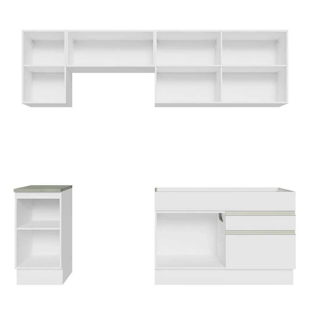 Combo completo de Cocina 240cm Blanco Glamy 07 - Image 7