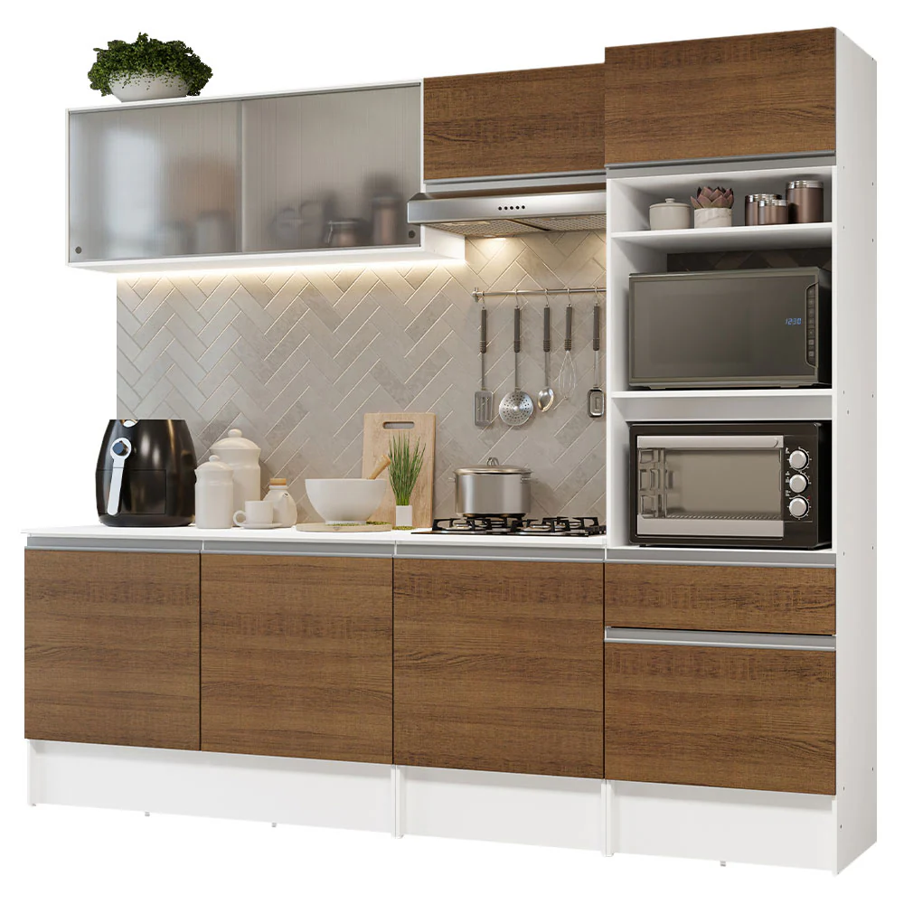 Combo completo de Cocina 240cm Blanco/Marrón Topazio 05 - Image 3