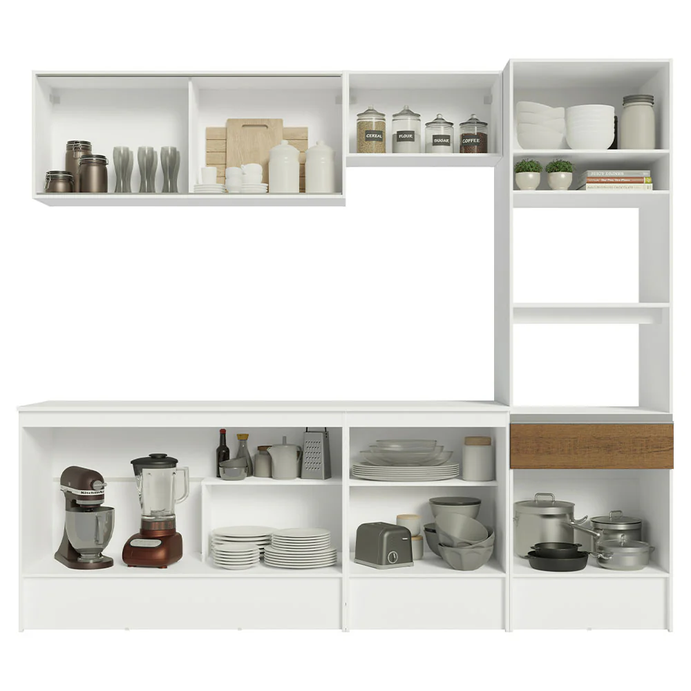 Combo completo de Cocina 240cm Blanco/Marrón Topazio 05 - Image 5