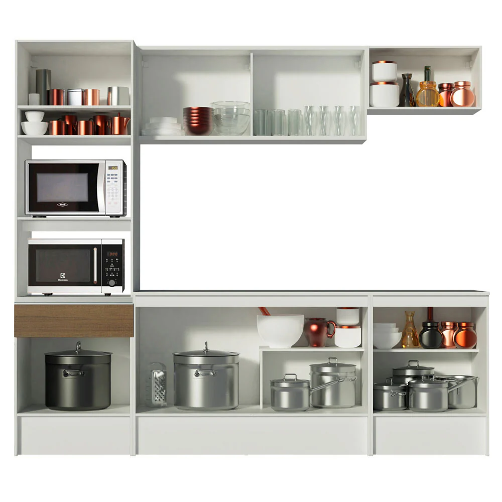 Combo completo de Cocina 240cm Blanco/Marrón Topazio - Image 5