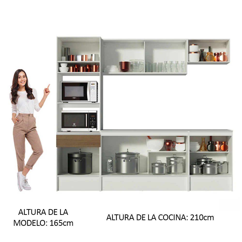 Combo completo de Cocina 240cm Blanco/Marrón Topazio - Image 6