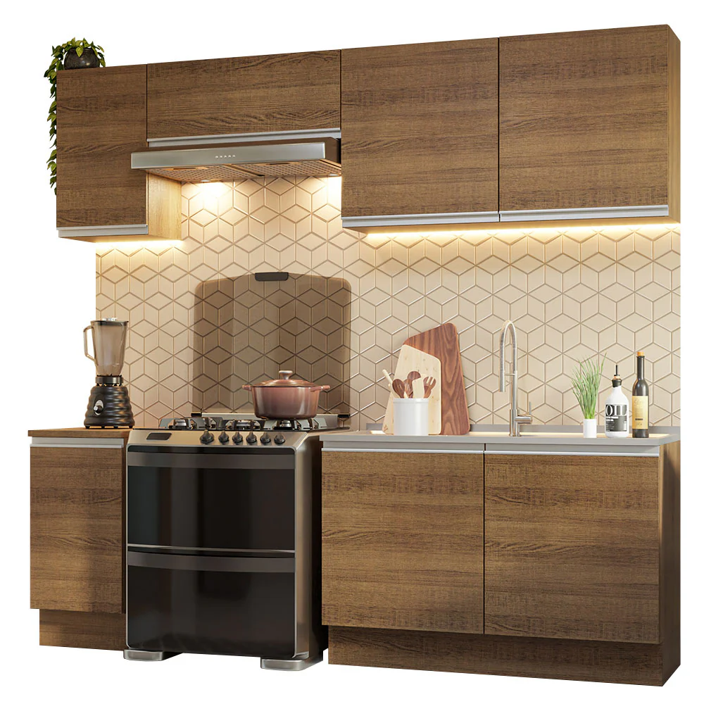 Combo completo de Cocina 240cm Glamy Madesa 10 Marrón - Image 2