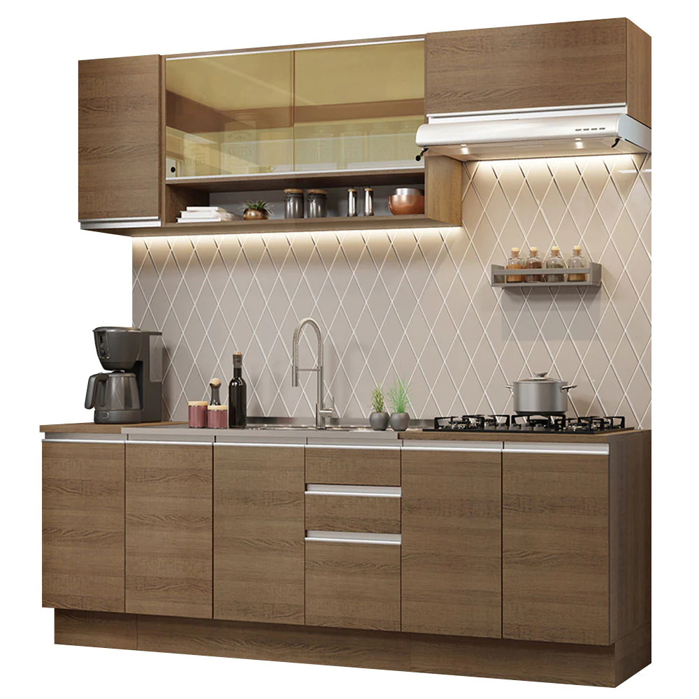 Combo completo de Cocina 240cm Marrón Glamy Madesa 03 - Image 3