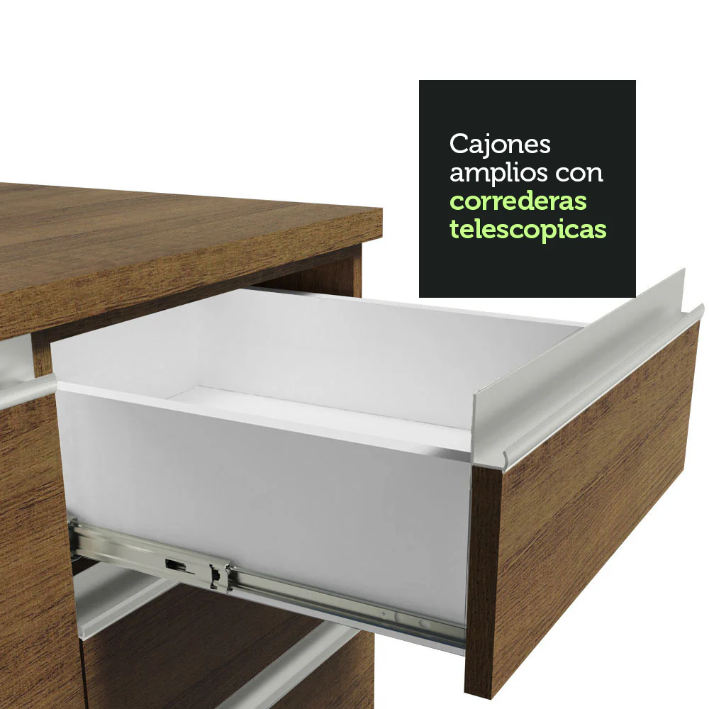 Combo completo de Cocina 240cm Marrón Glamy Madesa 07 - Image 7