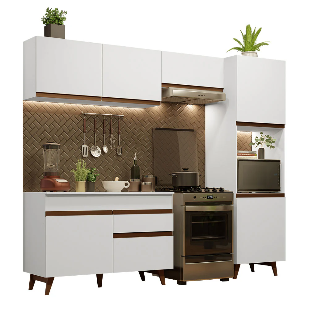 Combo completo de Cocina 250cm Blanco Reims Madesa 06 - Image 3