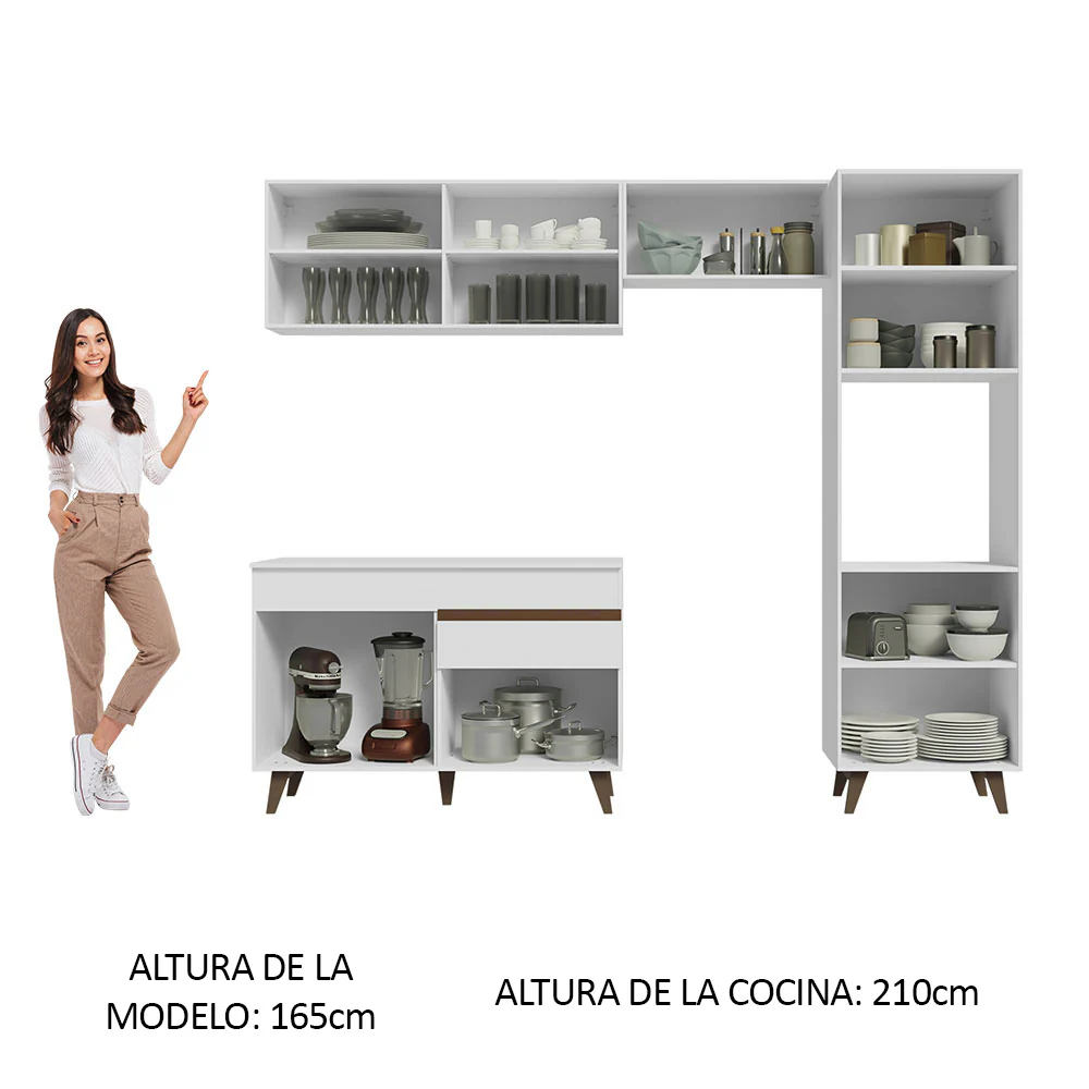Combo completo de Cocina 250cm Blanco Reims Madesa 06 - Image 5
