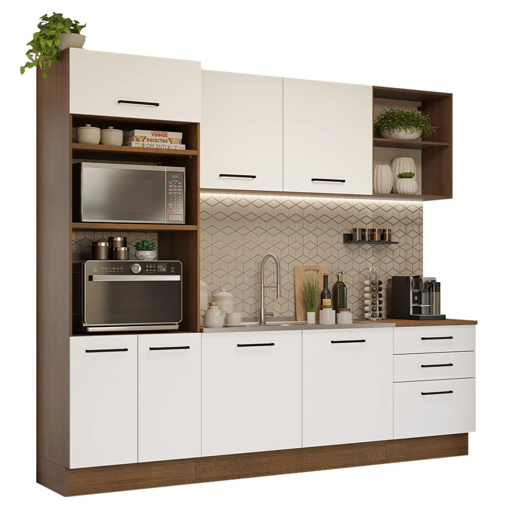 Combo completo de Cocina 250cm Marrón/Blanco Agata Madesa 01 - Image 3