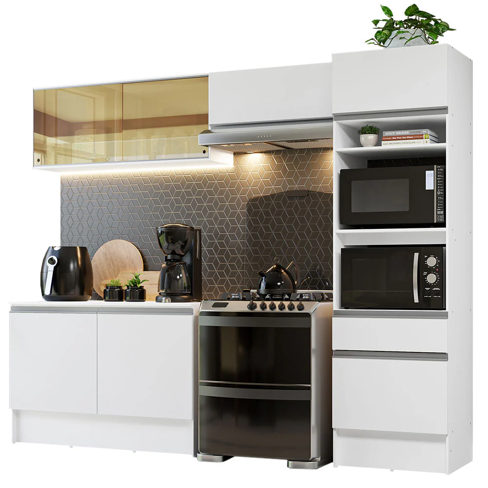 Combo Completo de Cocina 260 cm Blanco Diamante Madesa 02 - Image 3