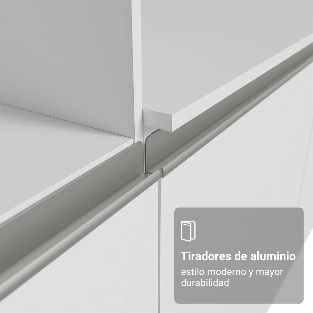 Combo Completo de Cocina 260 cm Blanco Diamante Madesa 02 - Image 5