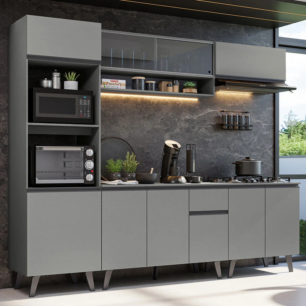 Combo Completo de Cocina 260 cm Gris Nice Madesa 01 - Image 3