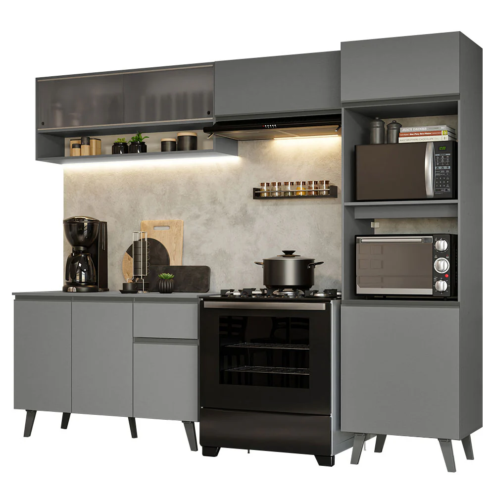 Combo Completo de Cocina 260 cm Gris Nice Madesa 09 - Image 3