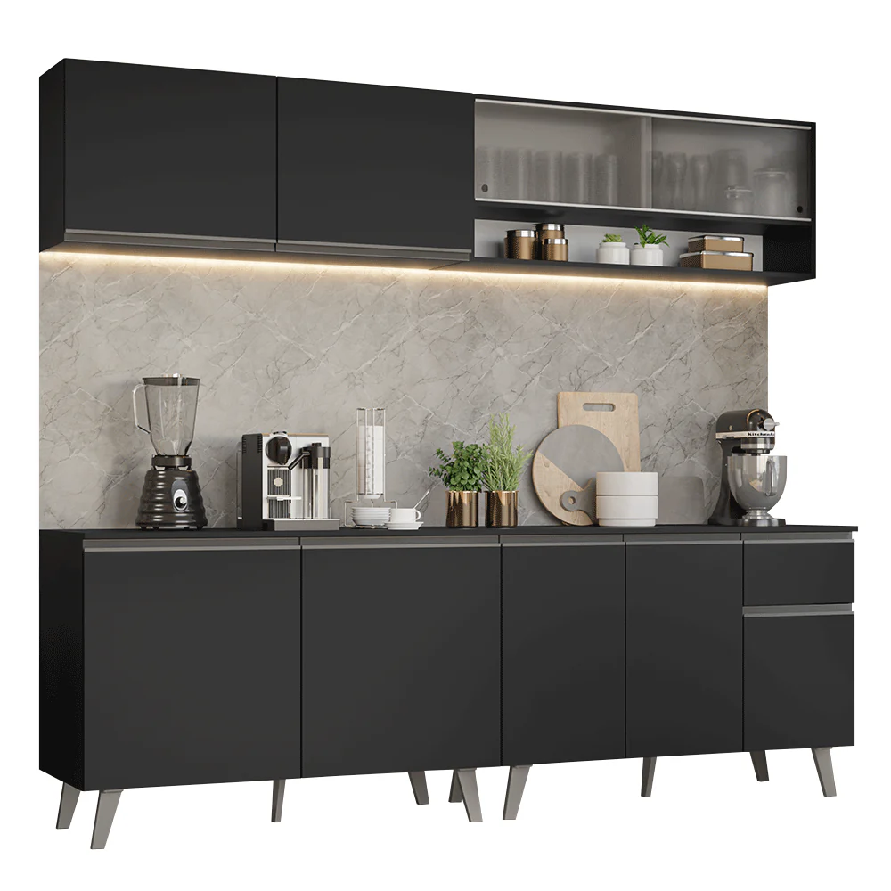 Combo completo de Cocina 260 cm Negro Nice Madesa 02 - Image 3