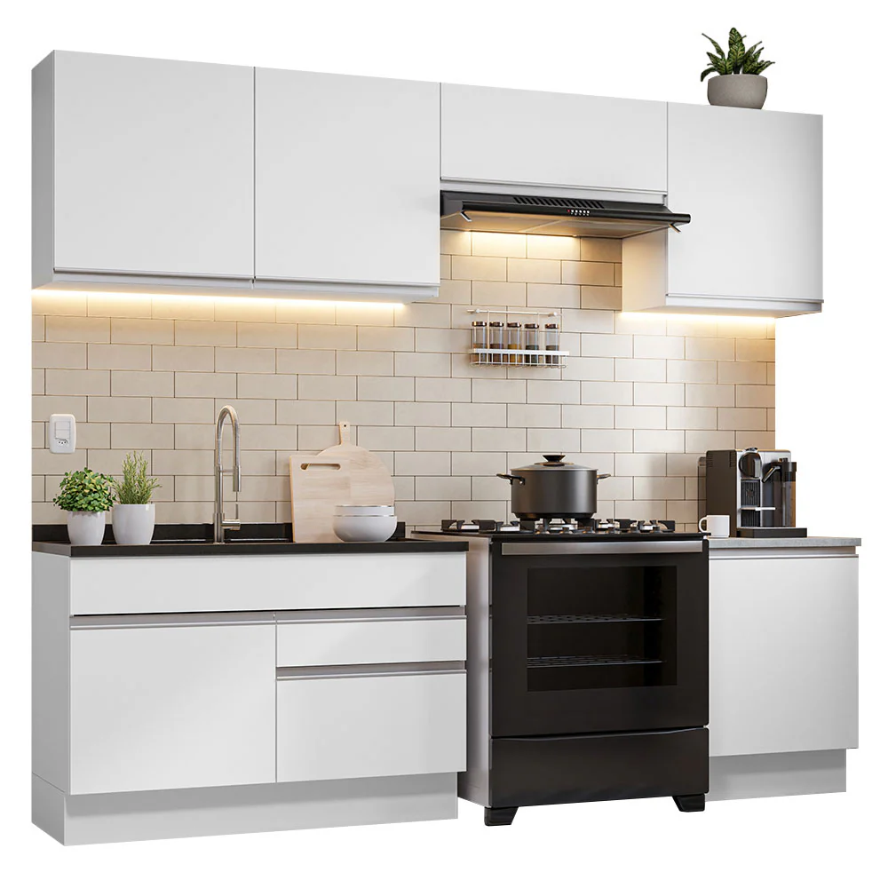 Combo completo de Cocina 260cm Blanco Glamy 04 - Image 3