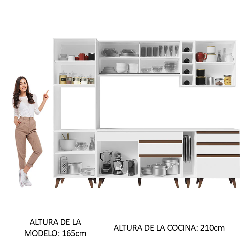 Combo completo de Cocina 260cm Blanco Reims Madesa 04 - Image 5
