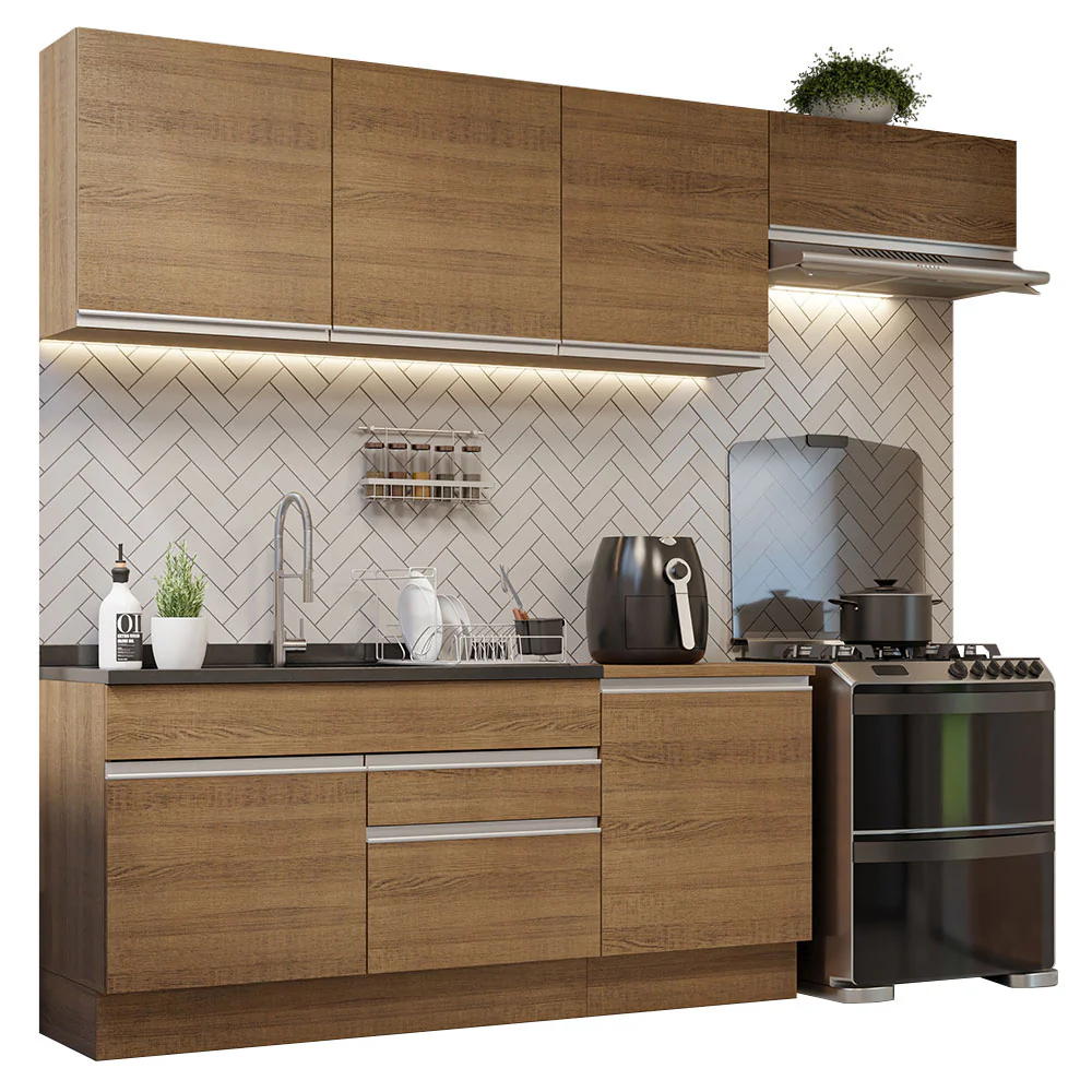 Combo completo de Cocina 260cm Marrón Glamy Madesa 03 - Image 2