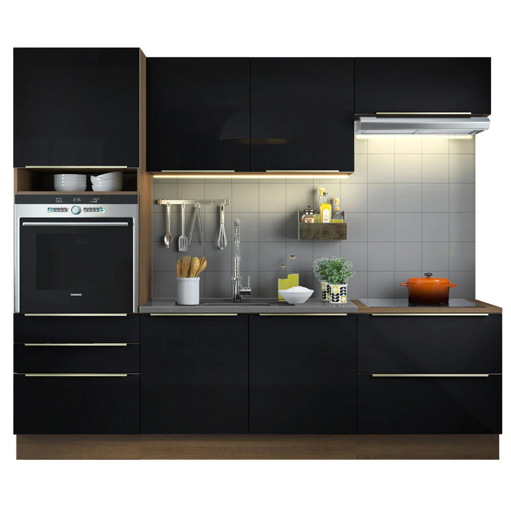 Combo completo de Cocina 260cm Marrón/Negro Lux Madesa 01 - Image 2
