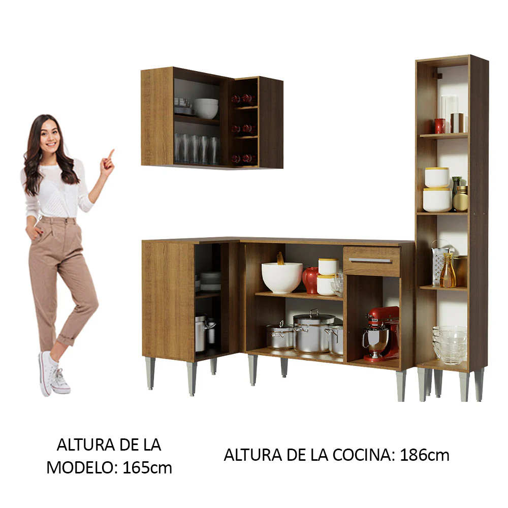 Combo completo de Cocina Esquinera 261cm Emilly Song Madesa 01 - Image 5