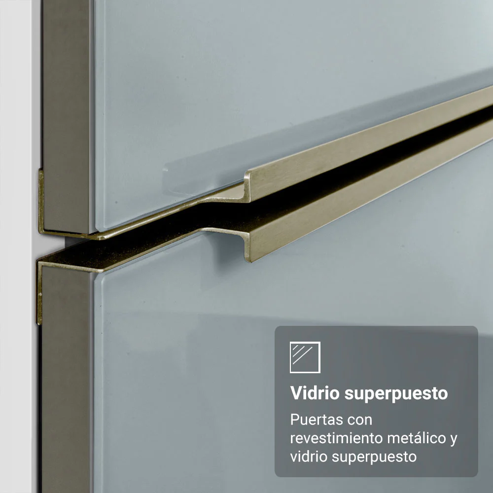 Combo completo de Cocina 270 cm Blanco/Gris Lux Madesa 05 - Image 8