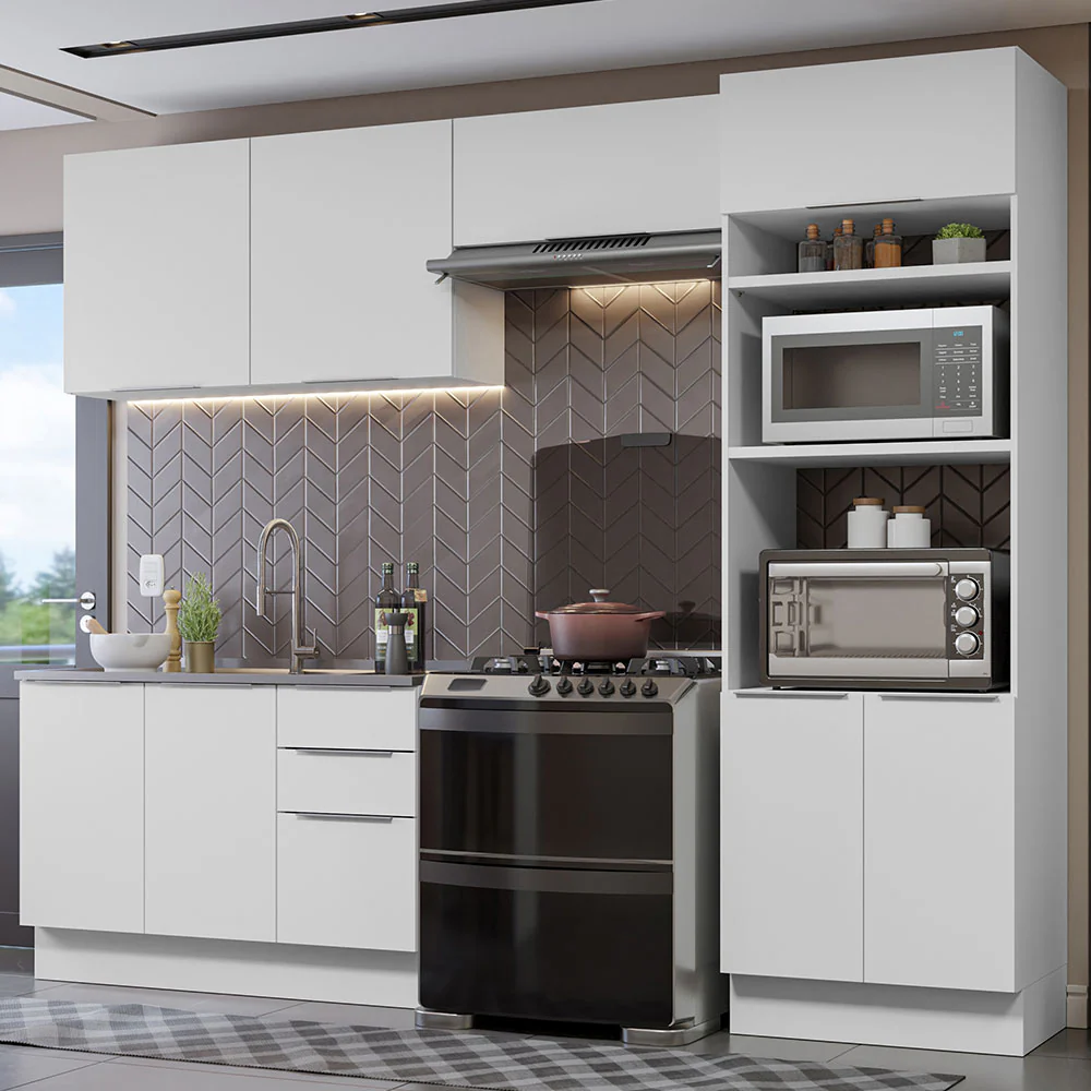 Combo Completo de Cocina 270 cm Blanco Stella Madesa 05