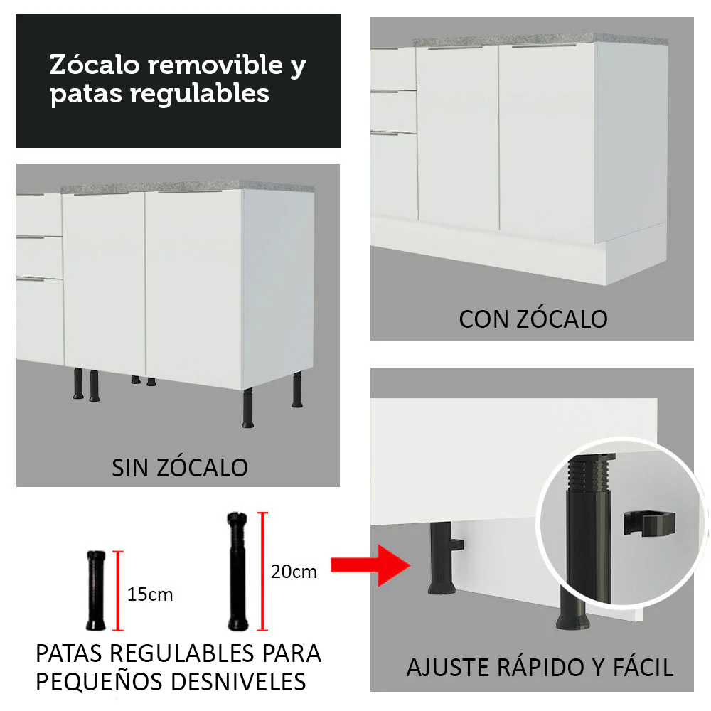 Combo Completo de Cocina 270 cm Blanco Stella Madesa 06 - Image 10
