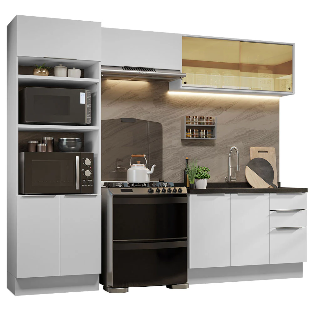 Combo Completo de Cocina 270 cm Blanco Stella Madesa 06 - Image 3