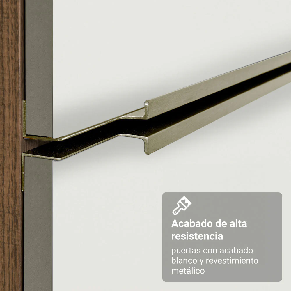 Combo completo de Cocina 270 x 60 cm Marrón/Blanco Aterciopelado Lux Madesa 08 - Image 8