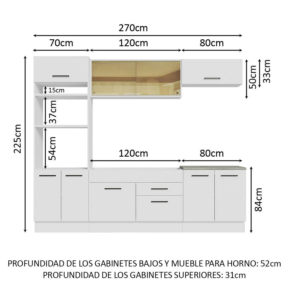 Combo completo de Cocina 270cm Agata Madesa 03 - Image 3