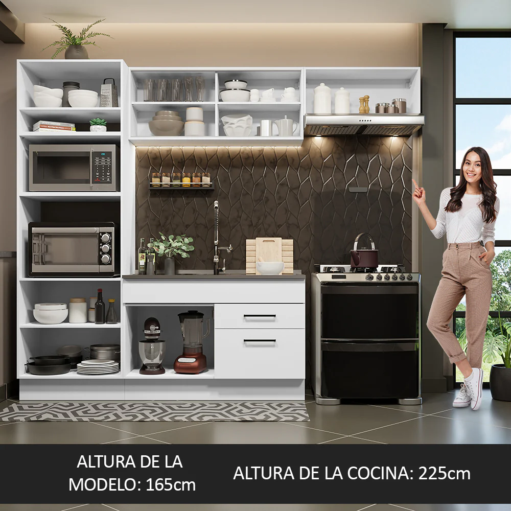 Combo completo de Cocina 270cm Agata Madesa 04 Blanco - Image 8