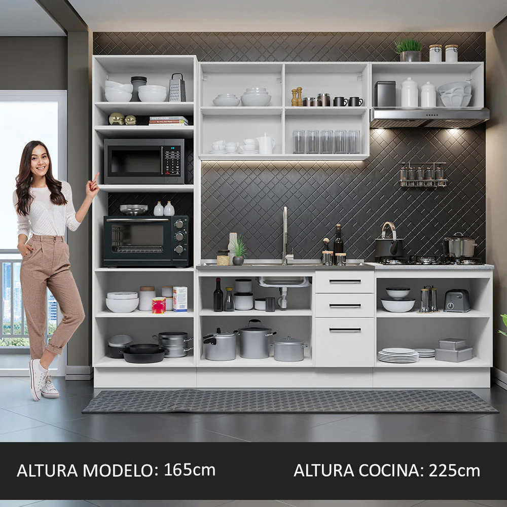 Combo completo de Cocina 270cm Agata Madesa Blanco 01 - Image 4