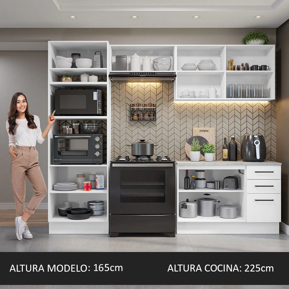 Combo completo de Cocina 270cm Agata Madesa Blanco 07 - Image 5