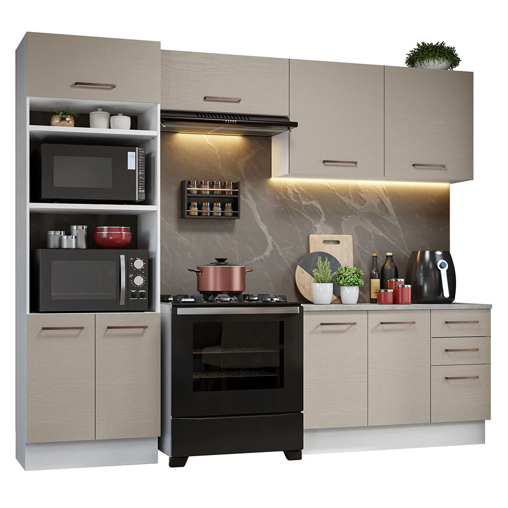 Combo completo de Cocina 270cm Blanco/Crema Agata Madesa 07 - Image 2
