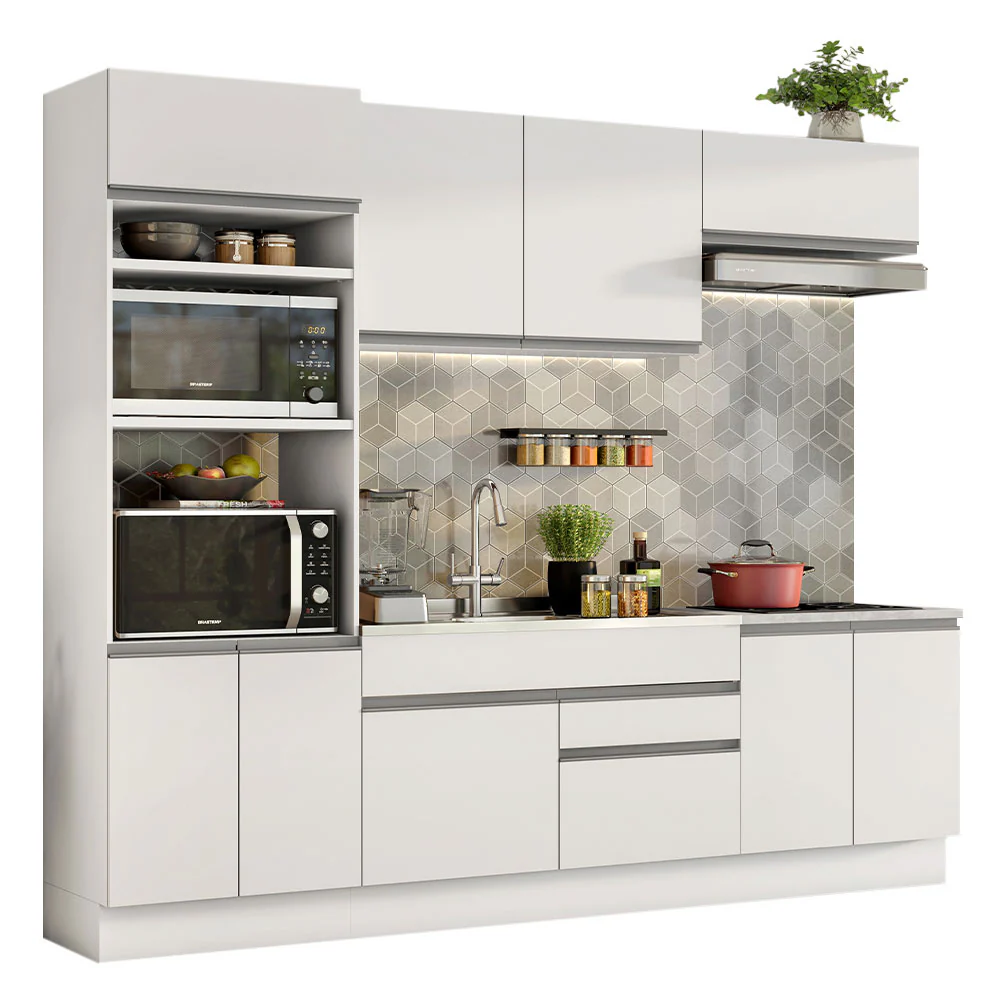Combo completo de Cocina 270cm Blanco Glamy 13 - Image 3