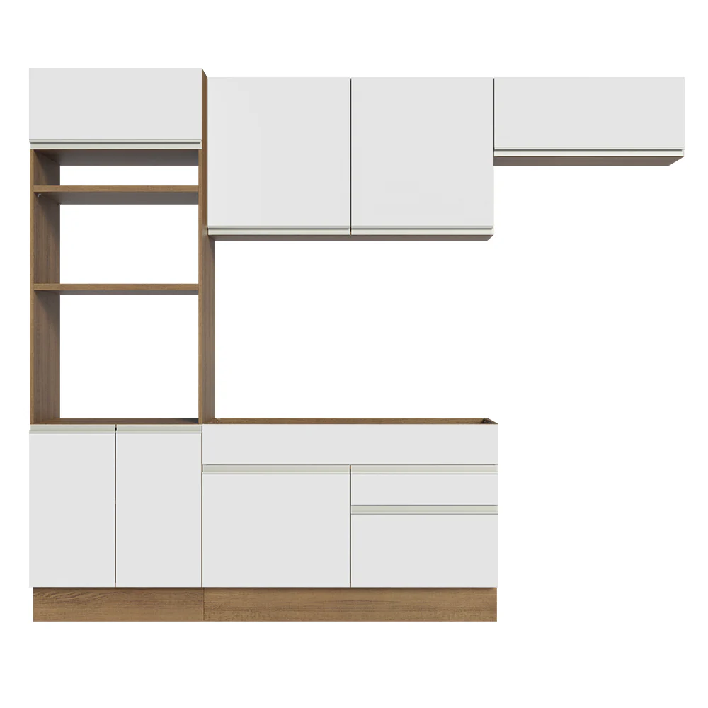 Combo completo de Cocina 270cm Marrón/Blanco Glamy Madesa 15 - Image 8