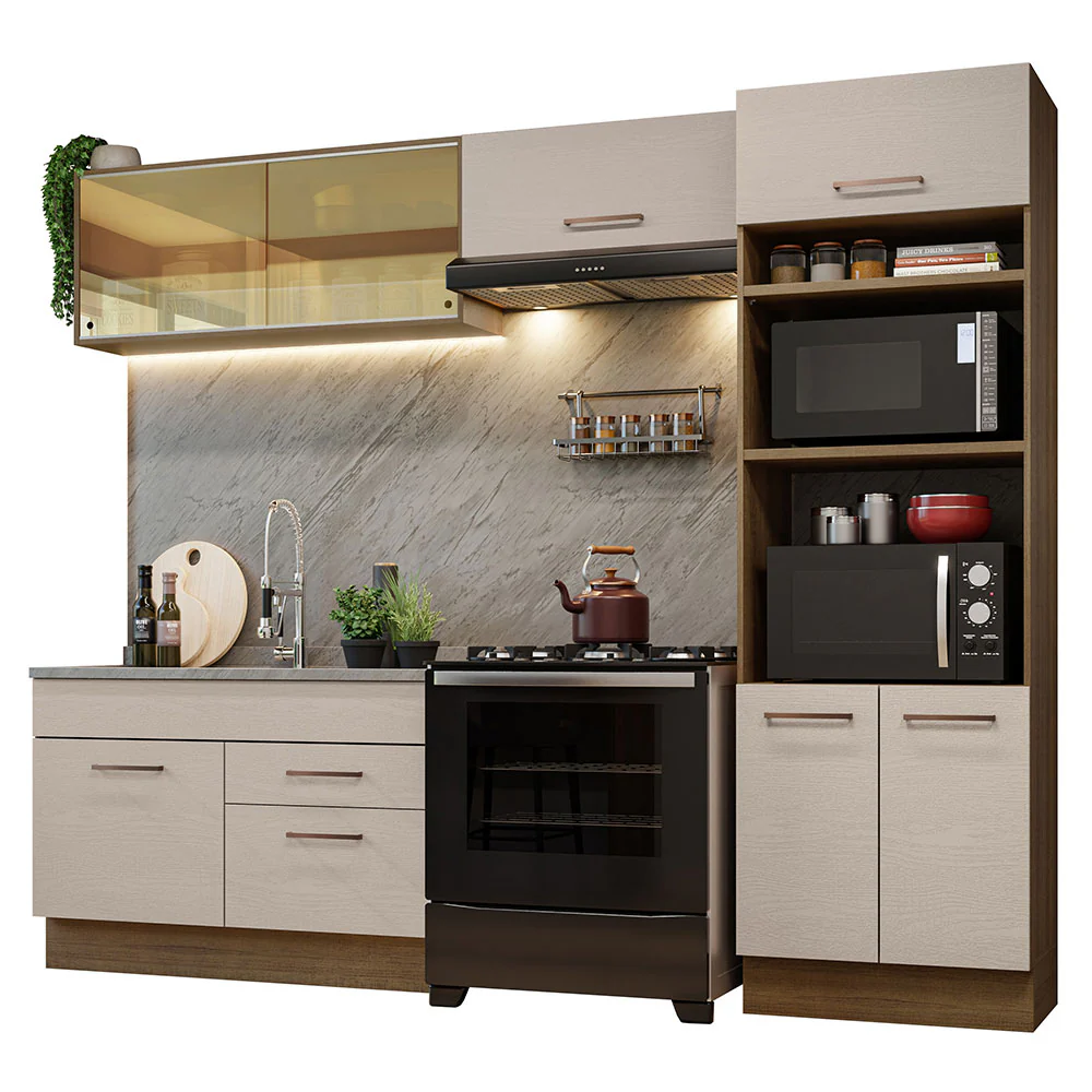 Combo completo de Cocina 270cm Marrón/Crema Agata Madesa 05 - Image 2