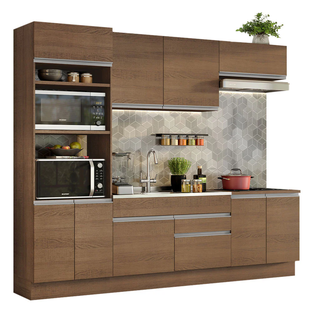 Combo completo de Cocina 270cm Marrón Glamy Madesa 13 - Image 3