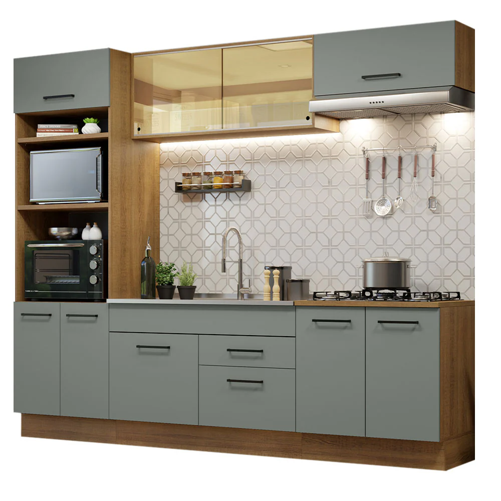 Combo completo de Cocina 270cm Marrón/Gris Agata 03 - Image 3