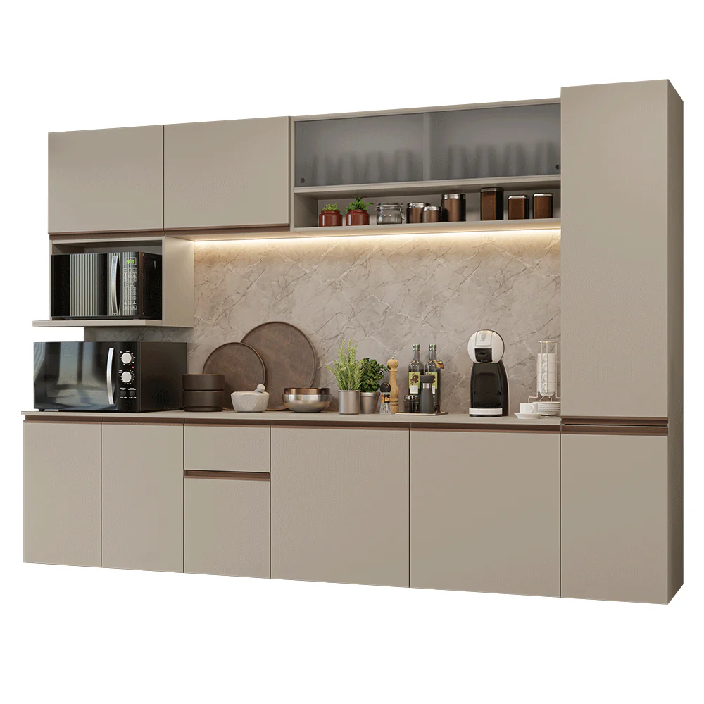 Combo completo de Cocina 280 cm Flotante Crema Nice Madesa 04 - Image 3