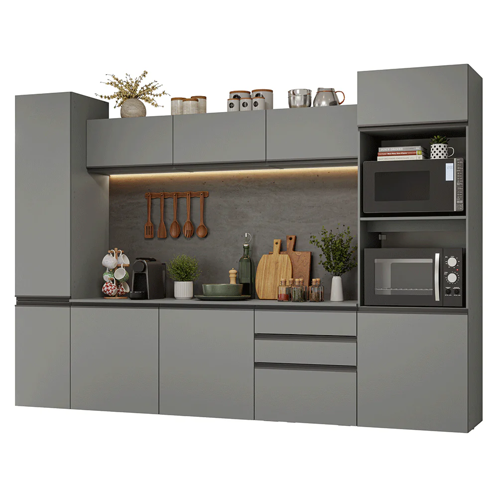 Combo completo de Cocina 280 cm, Flotante Gris Nice 06 - Image 3